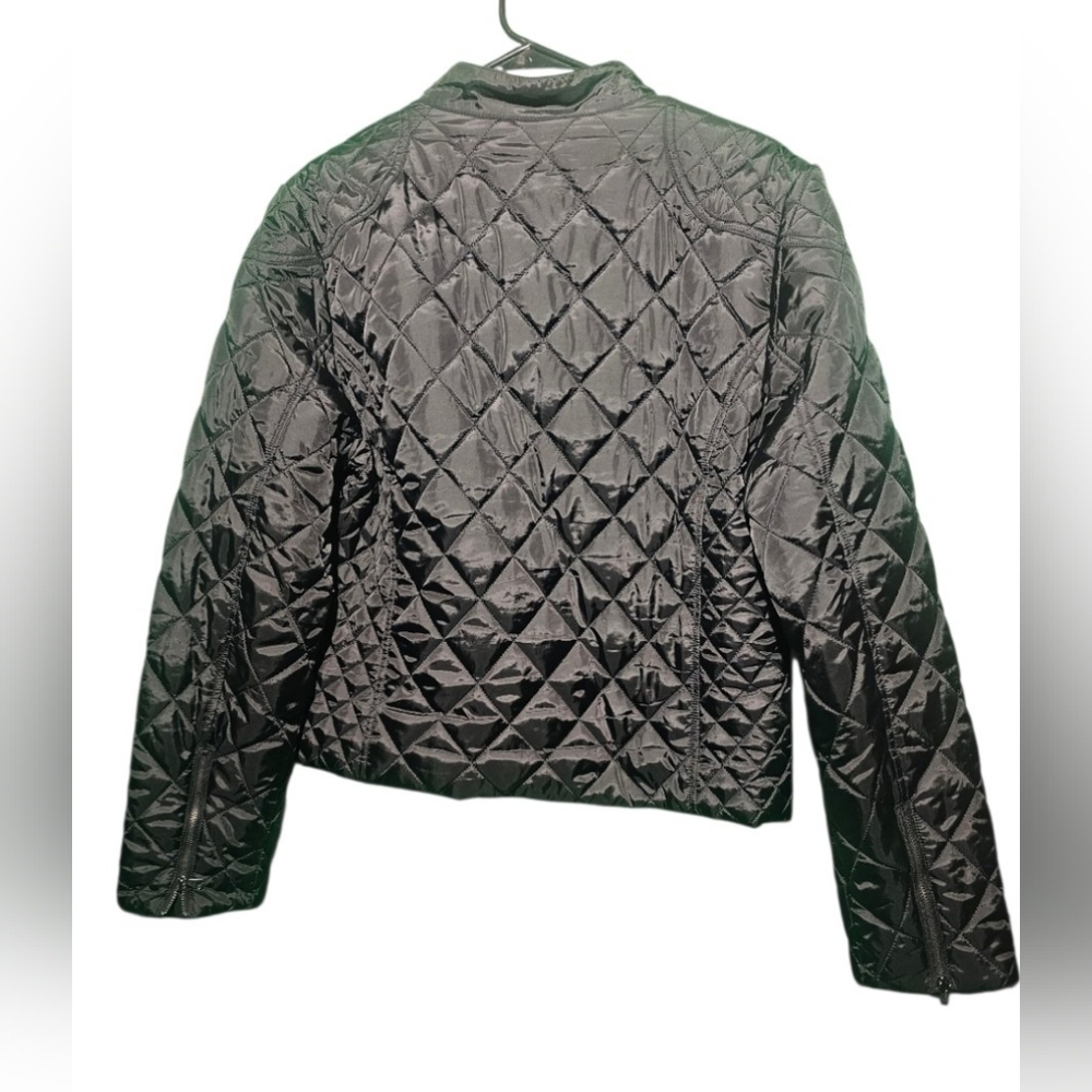 Banana Republic XL EUC Black Quilted Puffer Jacket PTP 22 - Picture 2 of 4